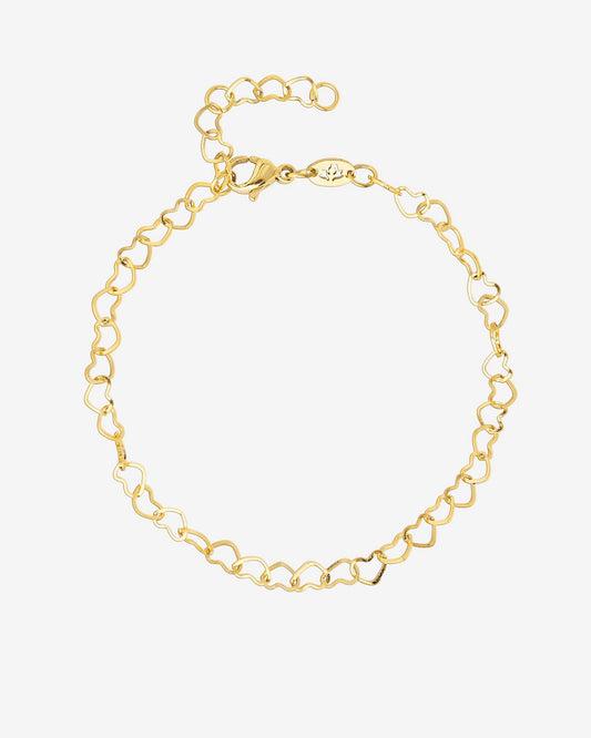 Heart after Heart Bracelet Gold