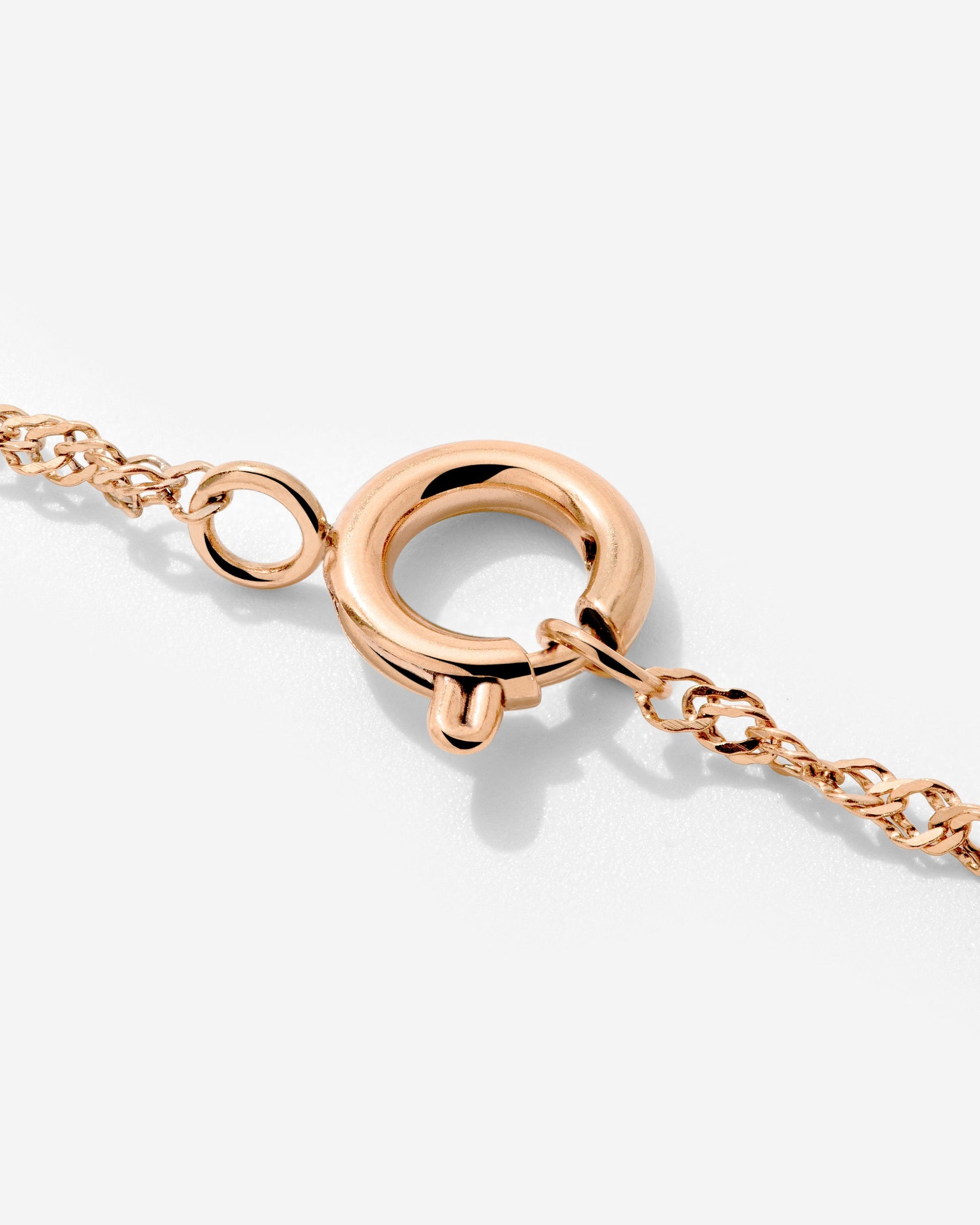 Singapore Chain Charm Necklace Roségold