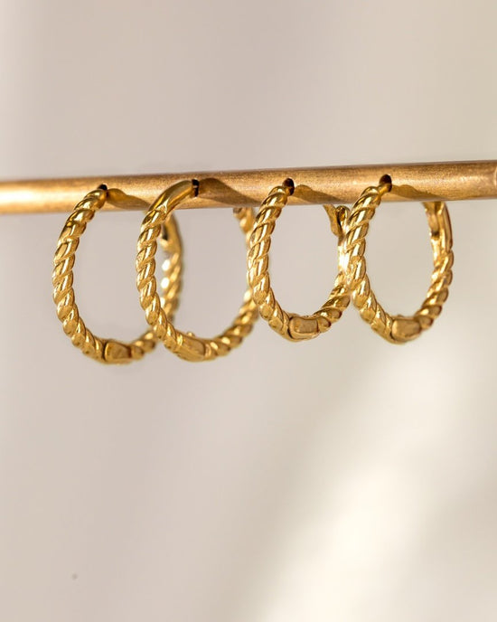 Twisted Hoop Bundle Small Silber