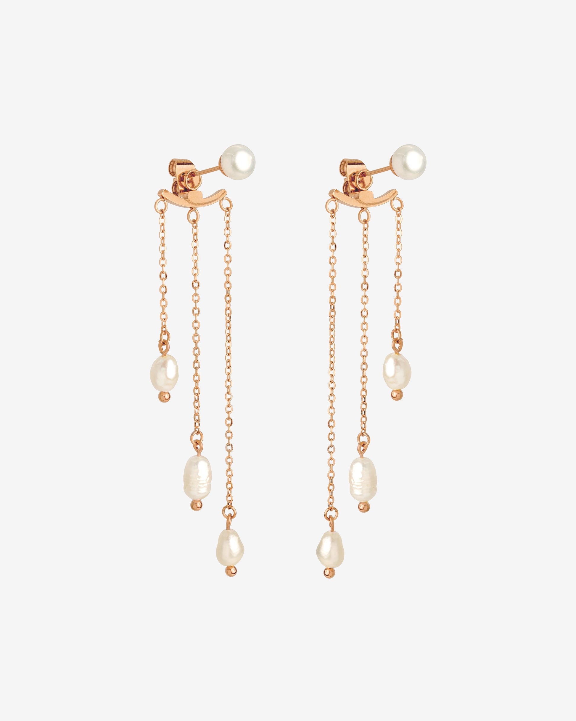 Annas Sparkle Pearl Studs Roségold