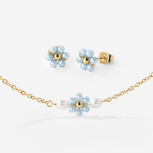 Forever Blue Daisy Bundle Gold