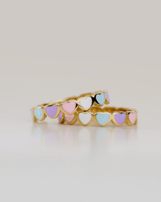 Pastel Hearts Ring Roségold
