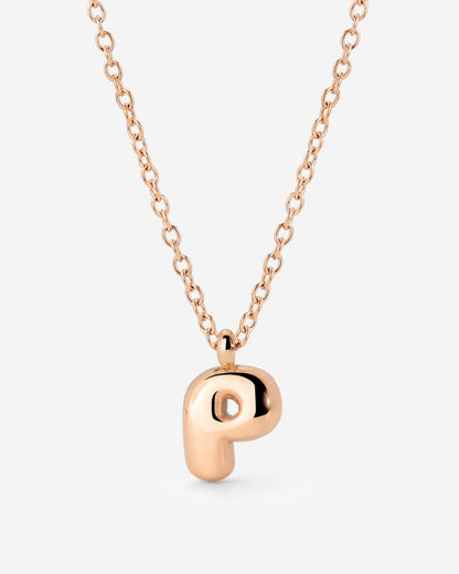 Bubble Letter Necklace Roségold
