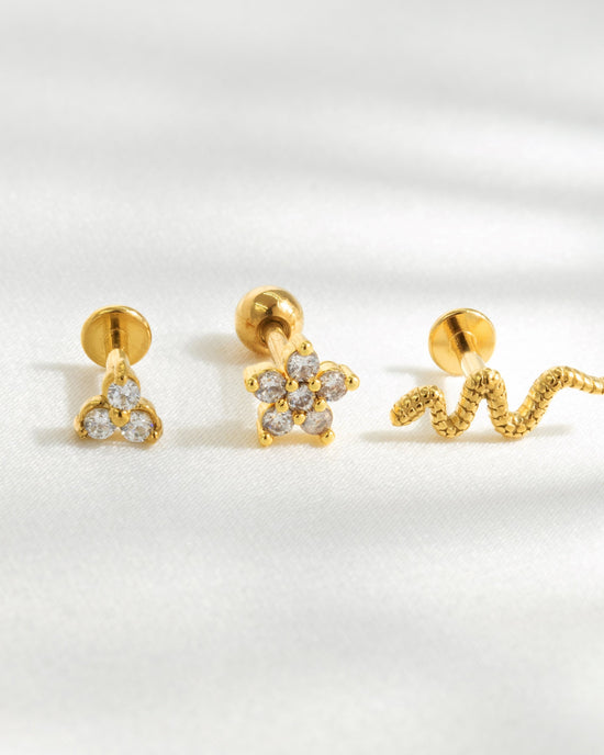 Sparkle Piercing Stud Gold