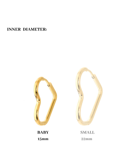 Heartily Hoops Small Gold