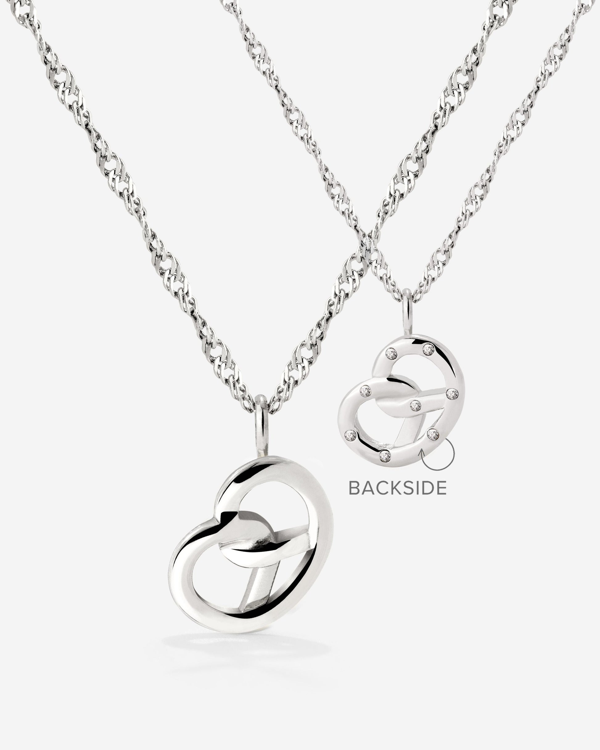 Bedazzle my Pretzel Necklace Silber