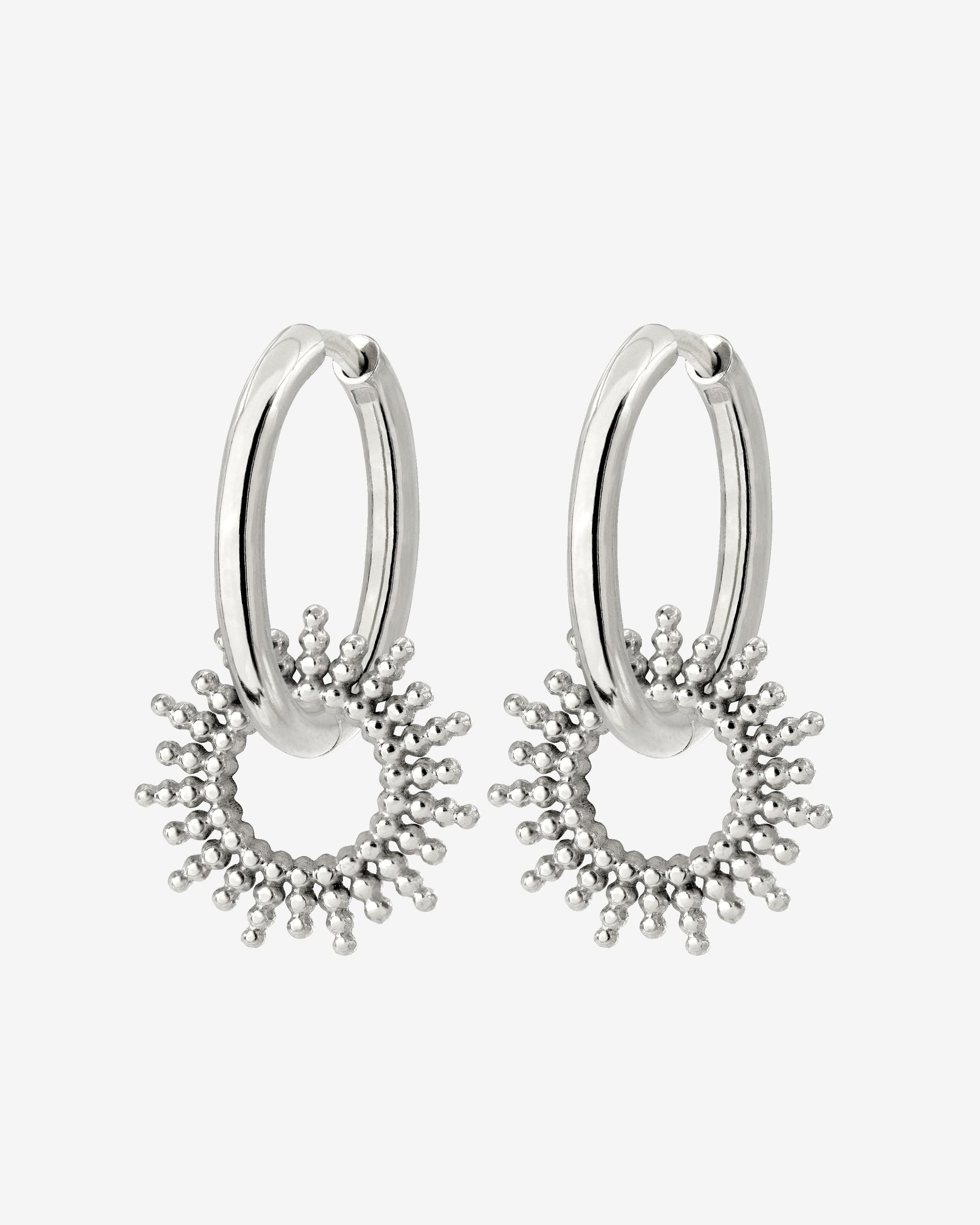 Sunny Hoop Set Medium Silber