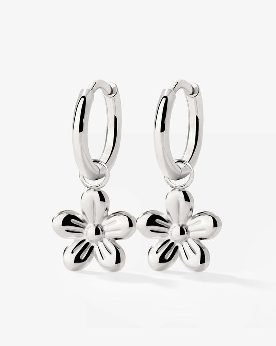Blossom Hoop Set Small Silber