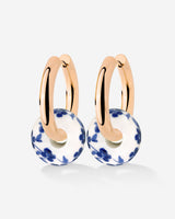 Chunky Flower Tile Hoop Set Medium Roségold