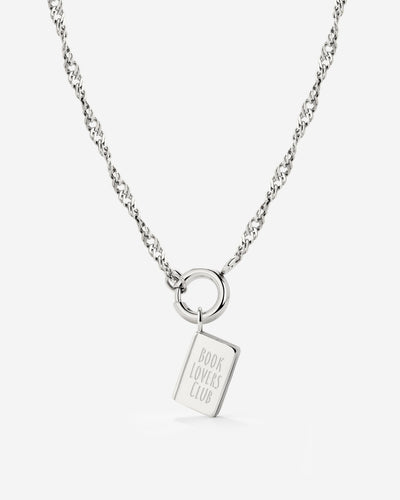 Book Lovers Club Singapore Chain Necklace Set Silber