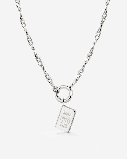 Book Lovers Club Singapore Chain Necklace Set Silber