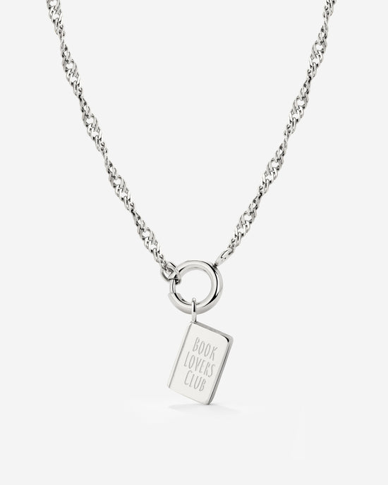 Book Lovers Club Singapore Chain Necklace Set Silber