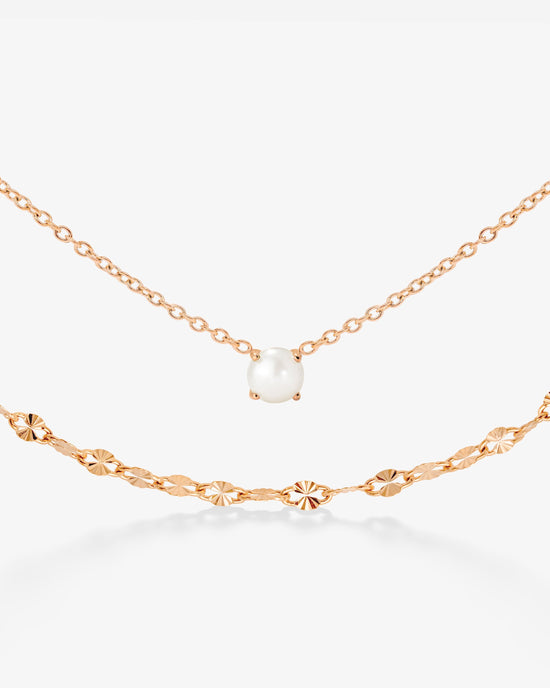 Delicate Pearl Bundle Roségold