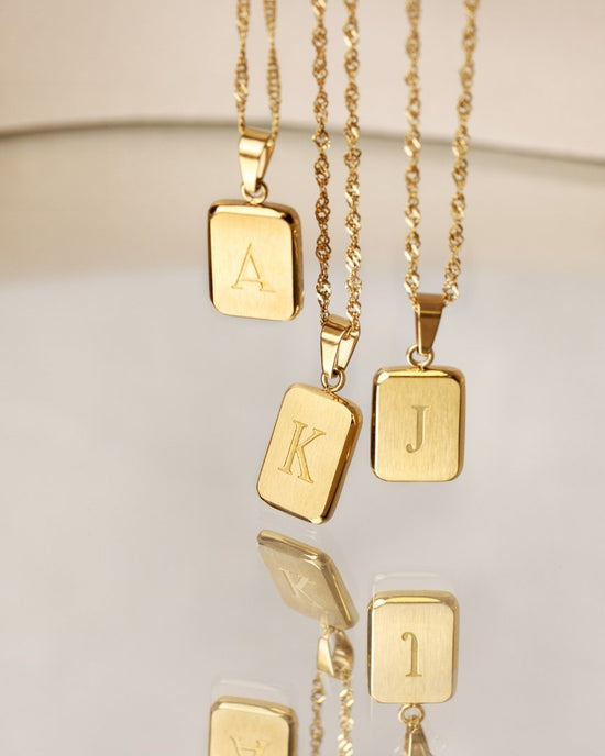 Letter Necklace Silber