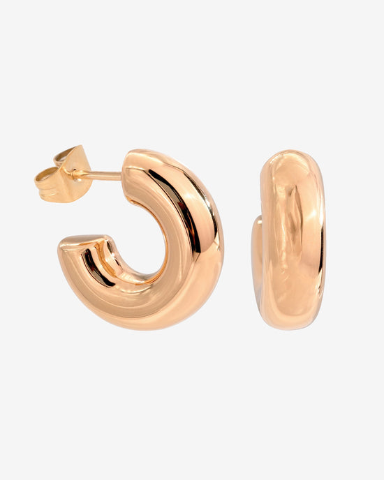 Bulky Hoop Studs Roségold