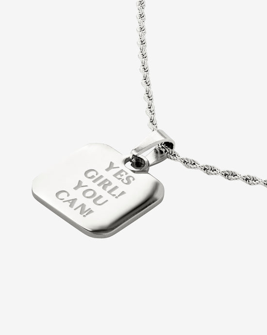 Yes girl! You can! Necklace Silber