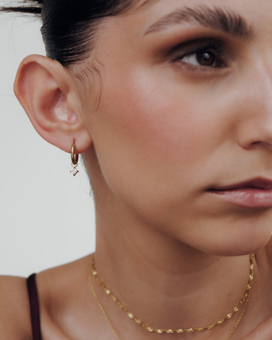 North Star Hoop Set Small Gold
