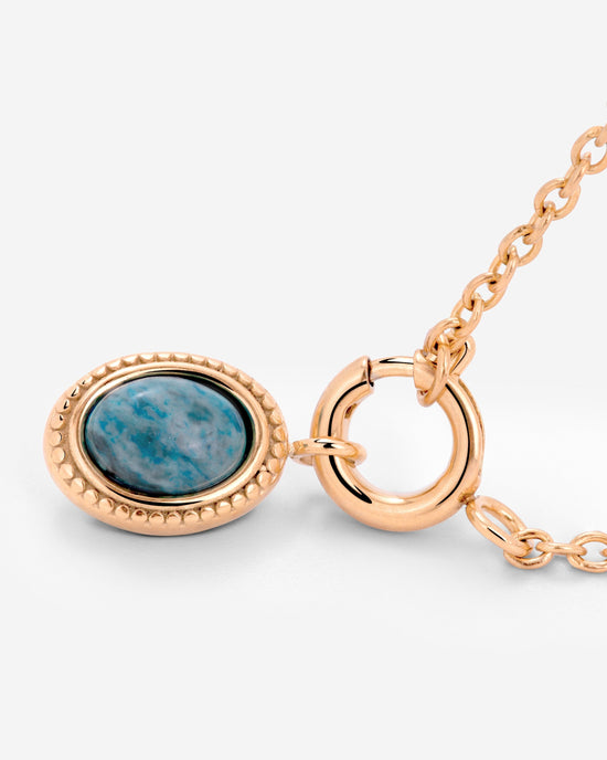 Ocean Agate Classic Chain Necklace Set Roségold