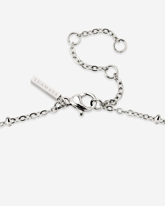 Monstera Leaf Necklace Silber