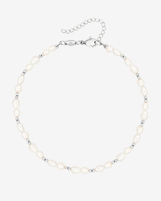 Summertime Pearl Anklet Silber