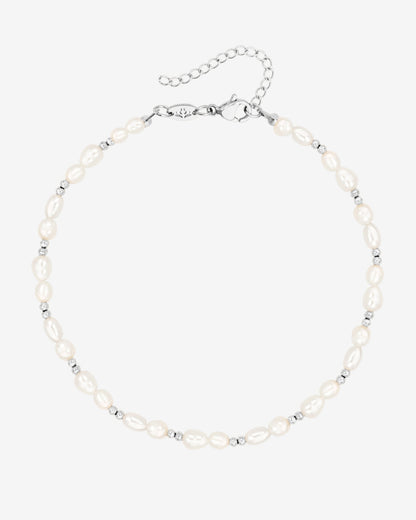 Summertime Pearl Anklet Silber