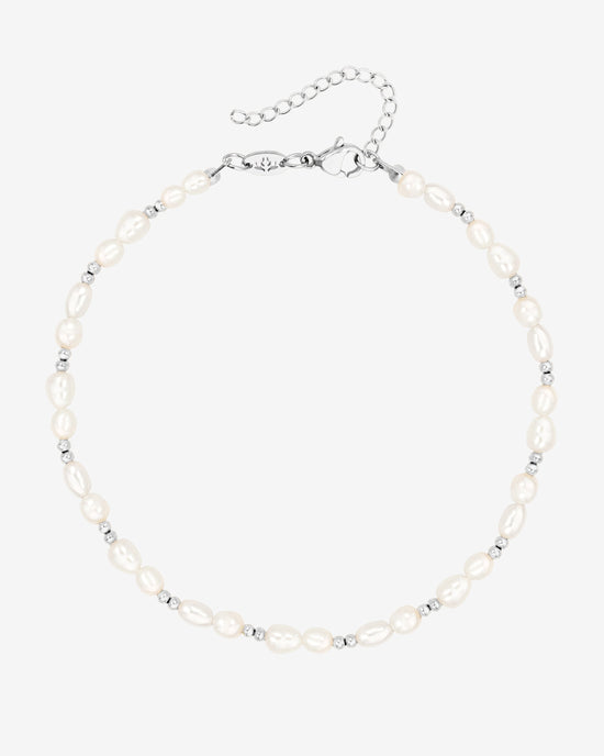Summertime Pearl Anklet Silber