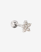 Radiant Flower Piercing Stud Silber