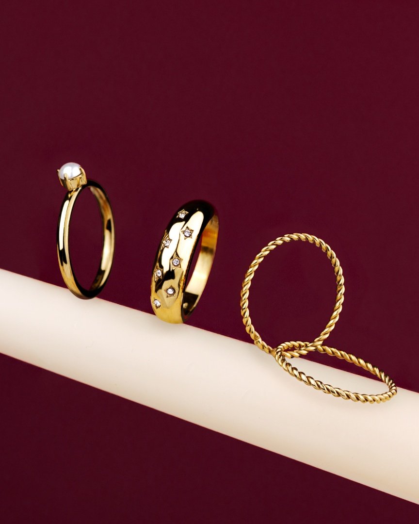 Twisted Ring Duo Roségold