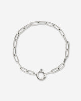 Oval Links Charm Bracelet Silber