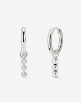 Bezel Bling Hoop Set Small Silber