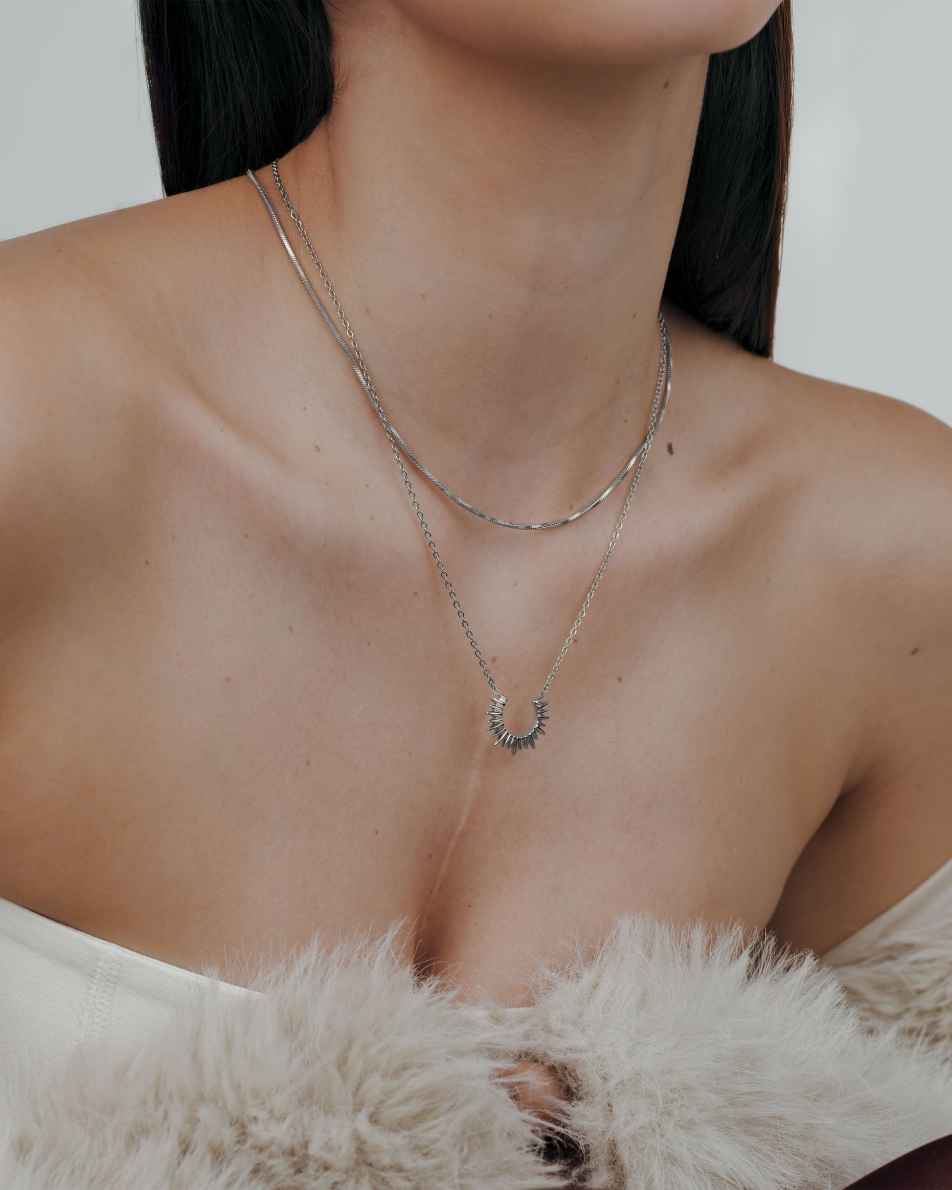 Icicle Necklace Silber
