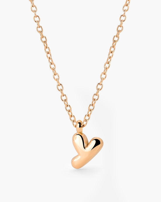 Bubble Letter Necklace Roségold