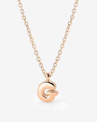 Bubble Letter Necklace Roségold