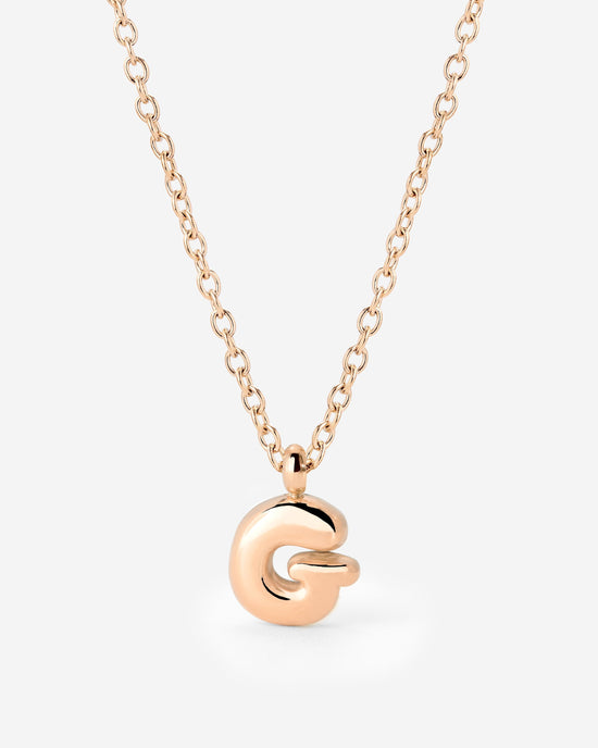 Bubble Letter Necklace Roségold