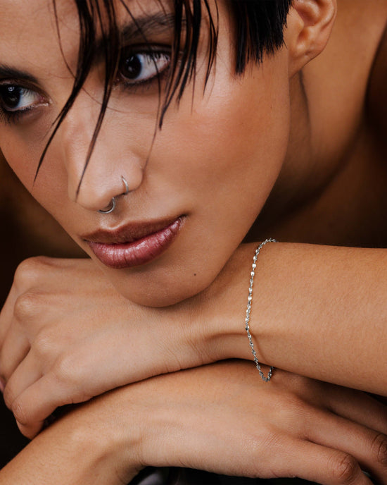 Tinsel Chain Bracelet Silber