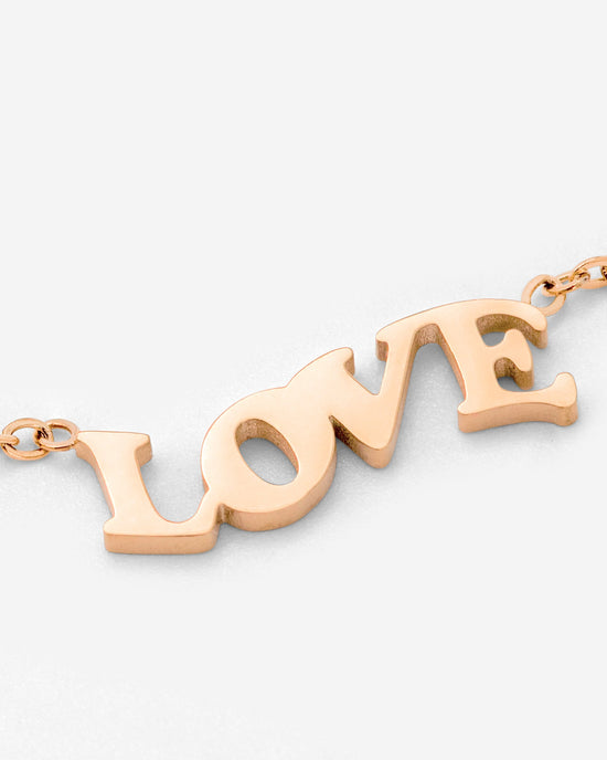 Love is Love Necklace Roségold