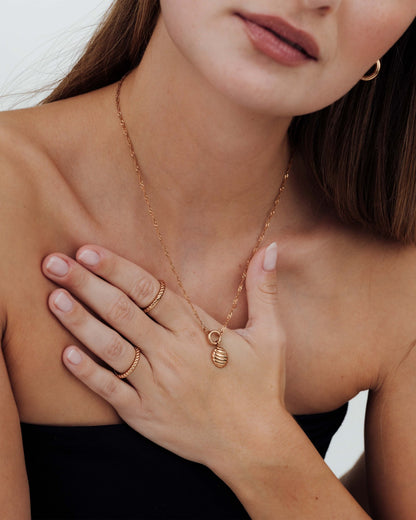 Serenity Singapore Chain Necklace Set Roségold