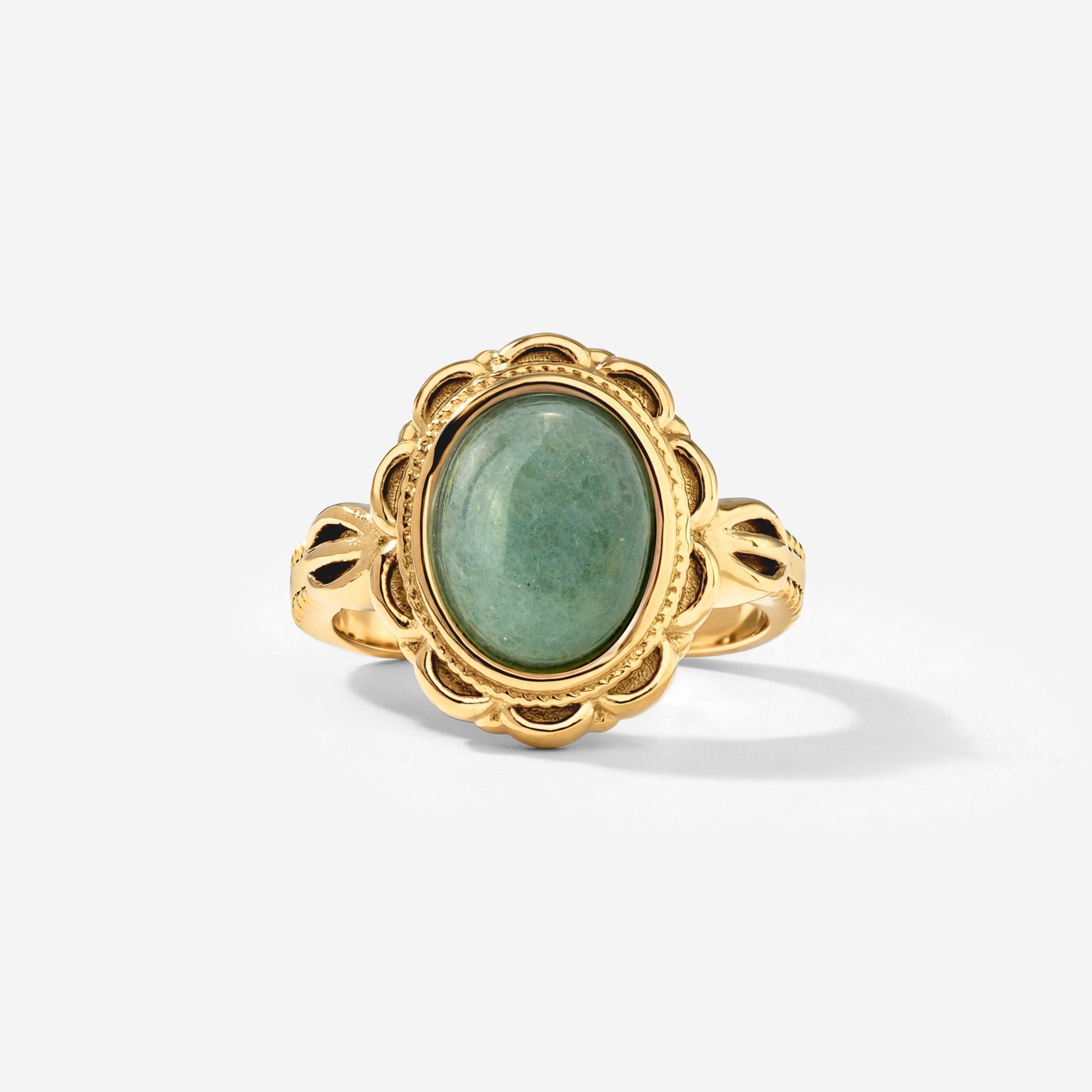 Sea Glass Ring Gold