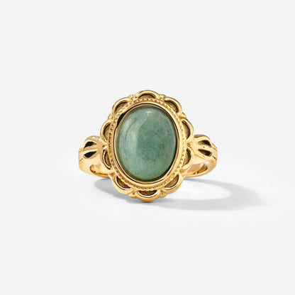 Sea Glass Ring Gold