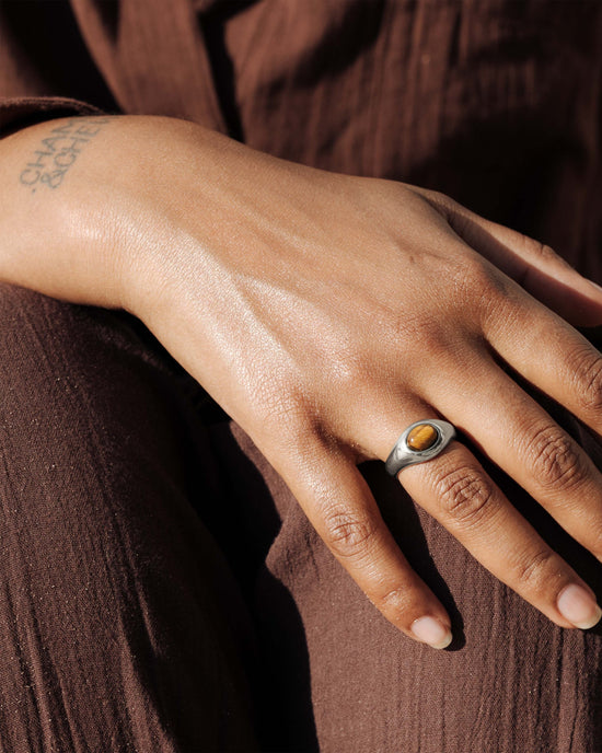 Tiger's Eye Ring Silber