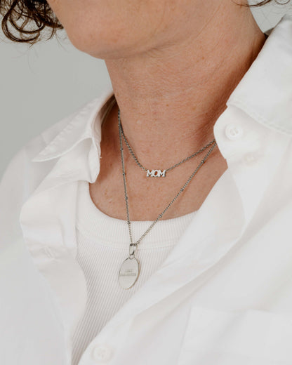 Mom Forever Necklace Silber
