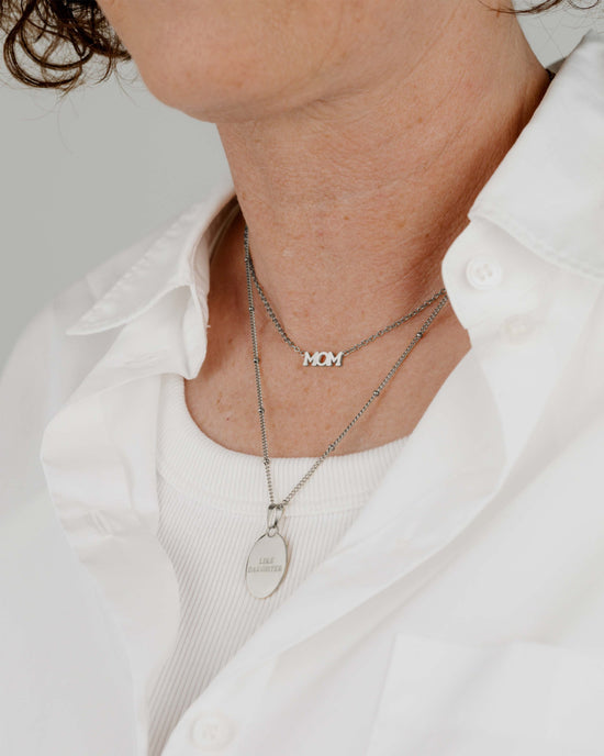 Mom Forever Necklace Silber