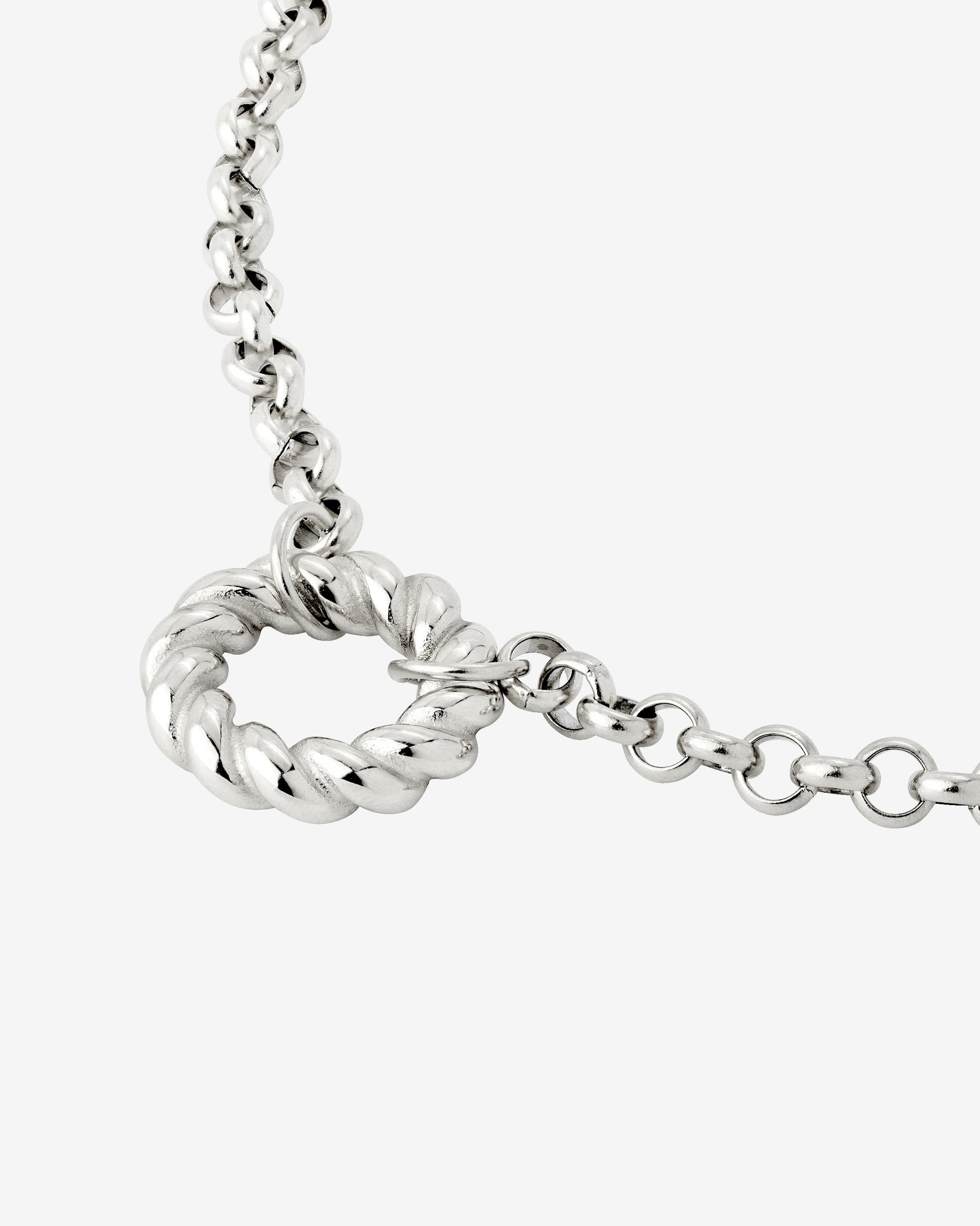Twisted Donut Necklace Silber