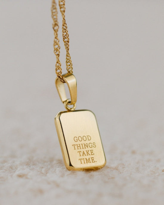Good things take time Necklace Silber