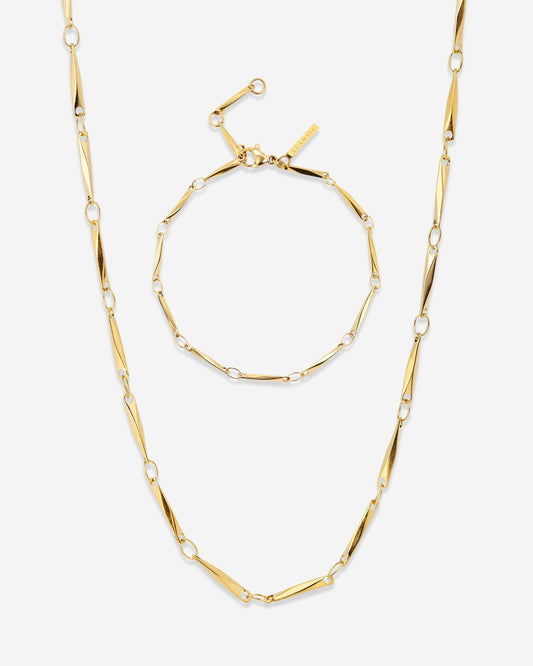Curved Links Bundle Gold