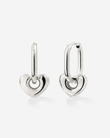 Phat Heart Oval Hoop Set Baby Silber