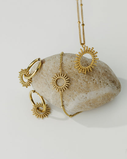 Sunny Hoop Set Medium Gold