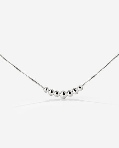 Curvy Beads Choker Silber
