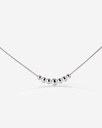 Curvy Beads Choker Silber