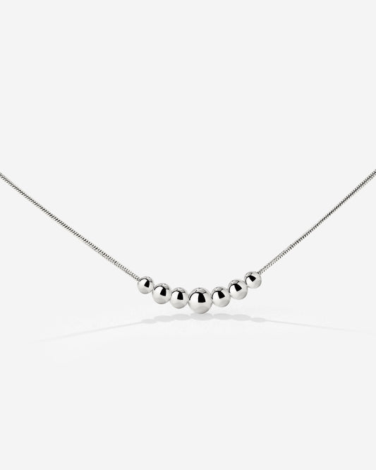Curvy Beads Choker Silber